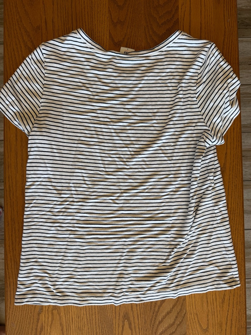 CAbi Black & White Striped Short Sleeve Tee - Picture 3 of 3